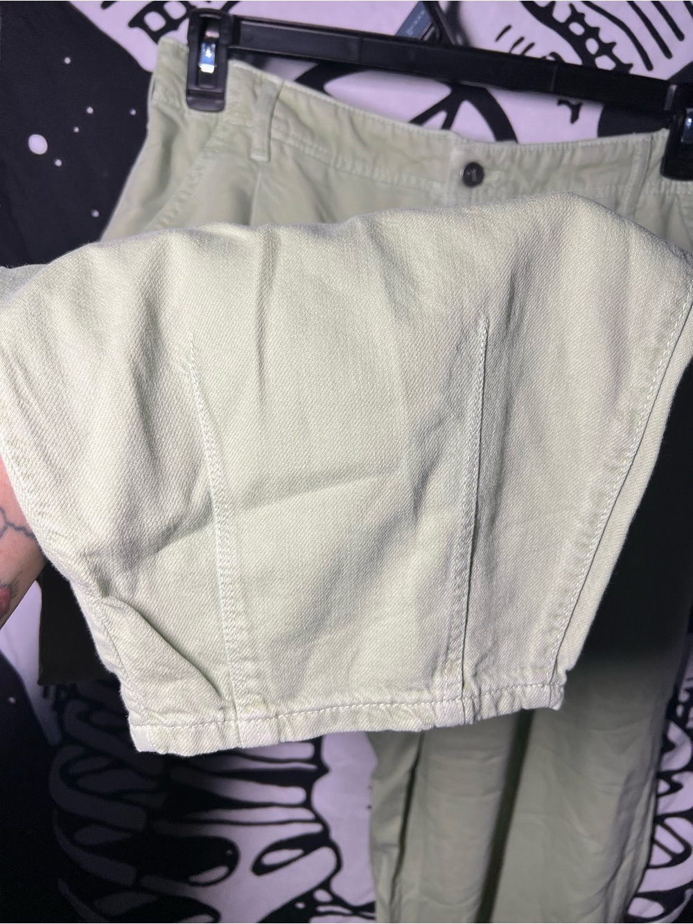NWOT Pilcro Relaxed High-Rise Wide-Leg Pants in Sage Green - Picture 5 of 8